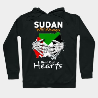 Sudan In Our He Sudan Map With Color Flag Proud Sudanese Hoodie